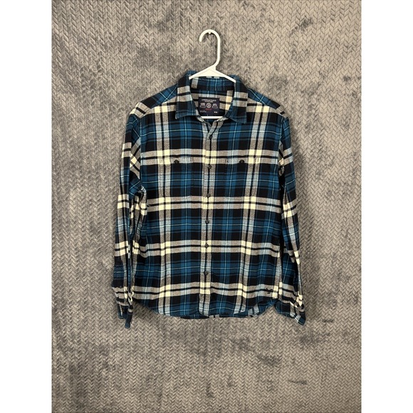 American Eagle Outfitters Other - American Eagle Shirt Mens M Blue Plaid Flannel Button‎ Up Prep Fit Lumberjack